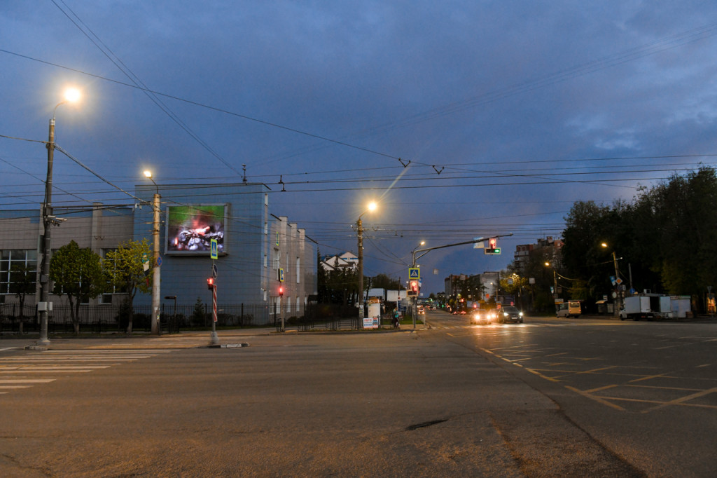 Смоленск, автомобили, ремонт, перекрёсток, новое освещение